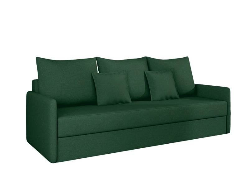 Mała sofa rozkładana zielona
