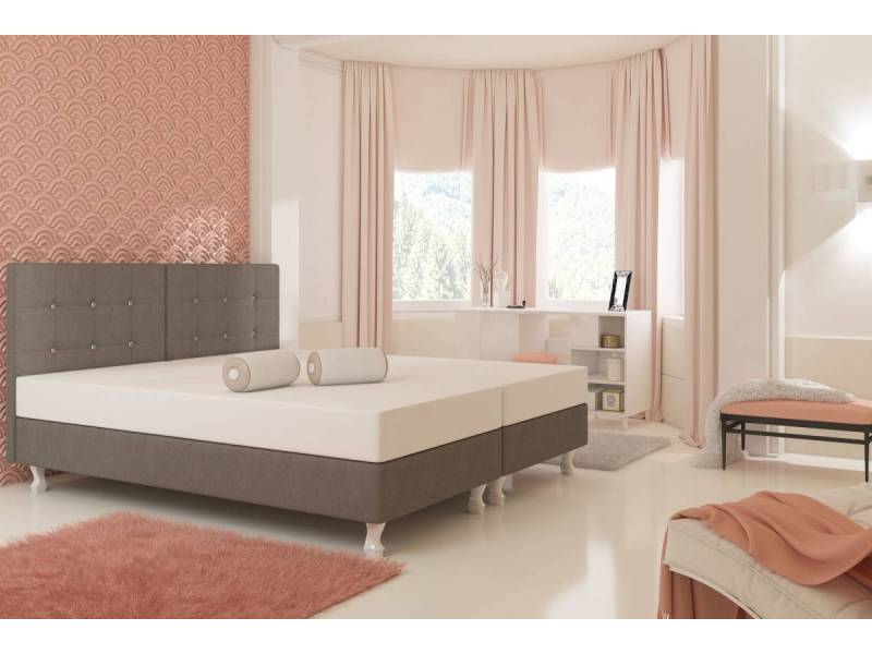 Tapicerowane łóżko kontynentalne Belluno 140×200 cm