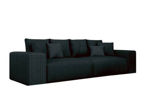 Duża loftowa sofa w kolorze czarnym