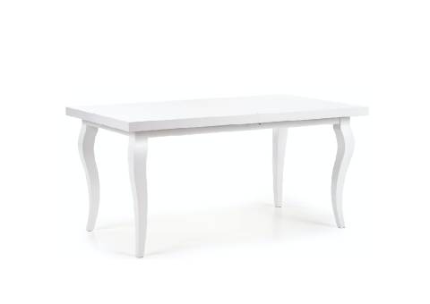Biały stół rozkładany w stylu glamour