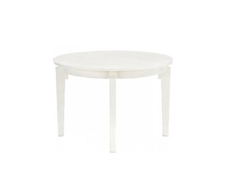 Biały okrągły stół glamour rozkładany