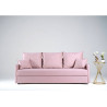 Mała sofa do salonu z funkcją spania różowa