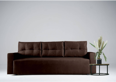 Brązowa nowoczesna sofa rozkładana