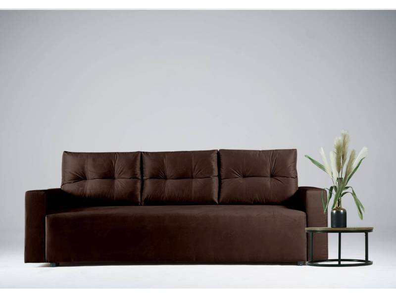 Brązowa nowoczesna sofa rozkładana