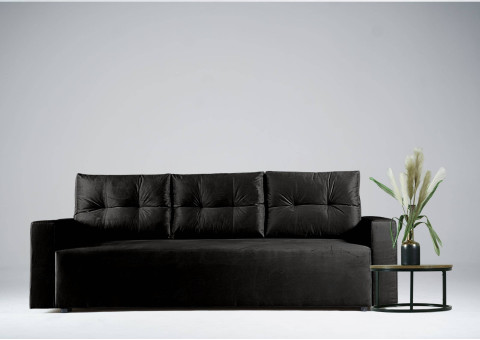 Czarna nowoczesna sofa rozkładana