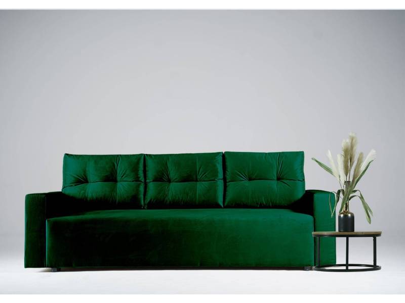 Zielona nowoczesna sofa rozkładana