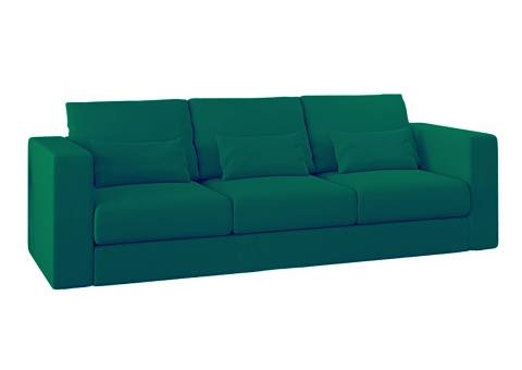 Zielona nowoczesna sofa