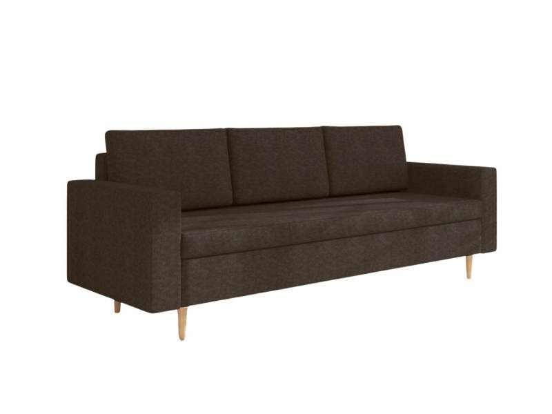 Brązowa skandynawska sofa