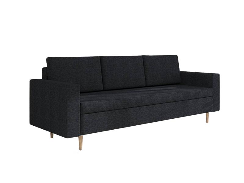 Czarna skandynawska sofa