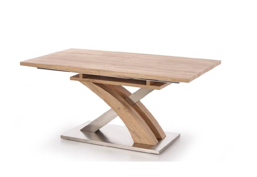 Nowoczesny stół o drewnianej strukturze
