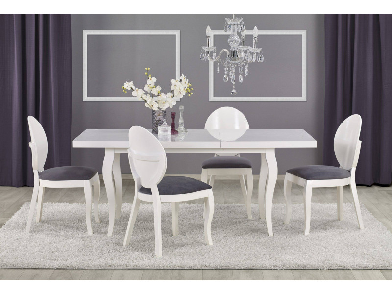 [1272] Biały stół w stylu glamour 160cm240 ARTMOZ Stoły