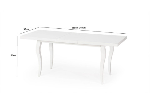 [1273] Biały stół w stylu glamour 160cm240 ARTMOZ Stoły
