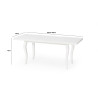 [1273] Biały stół w stylu glamour 160cm240 ARTMOZ Stoły