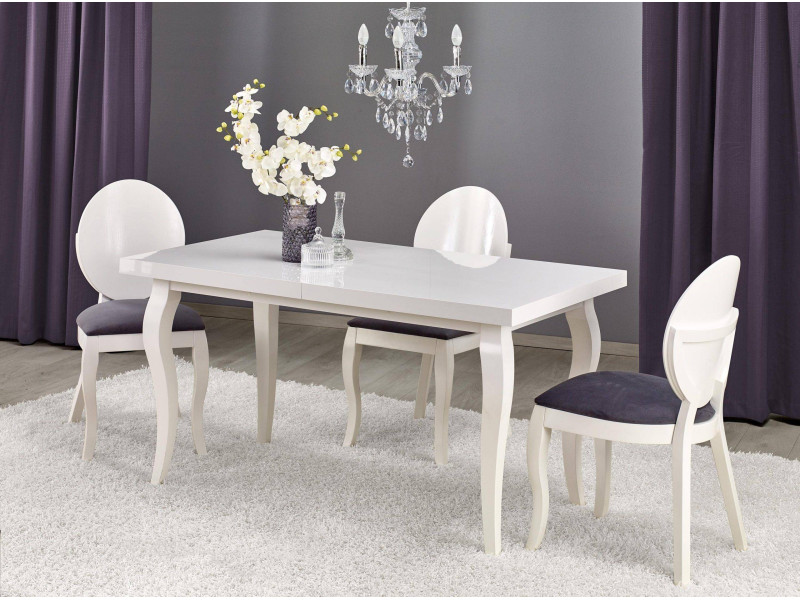 [1280] Biały stół w stylu glamour 160cm240 ARTMOZ Stoły