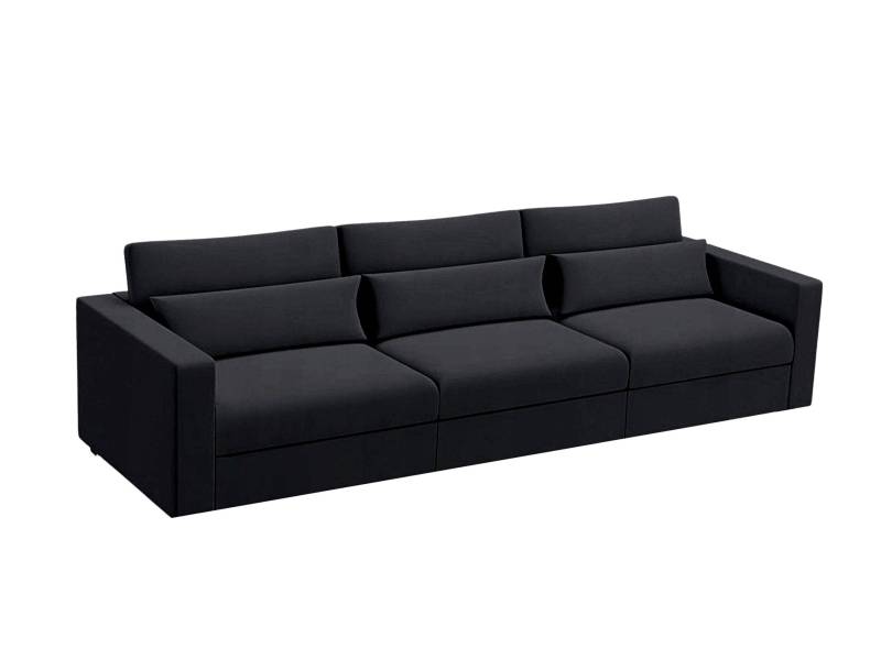 Elegancka sofa w kolorze czarnym