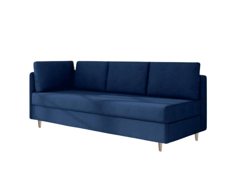 Granatowa sofa w stylu skandynawskim