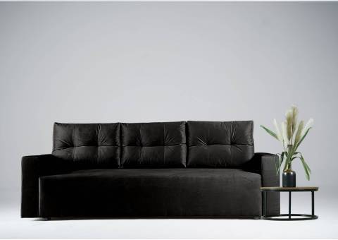 Nowoczesna skandynawska kanapa rozkładana Bono czarna