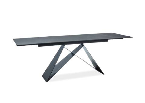 Designerski stół z czarnym blatem imitującym kamień