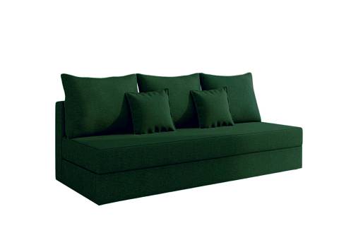 Mała kanapa bez boków zielona