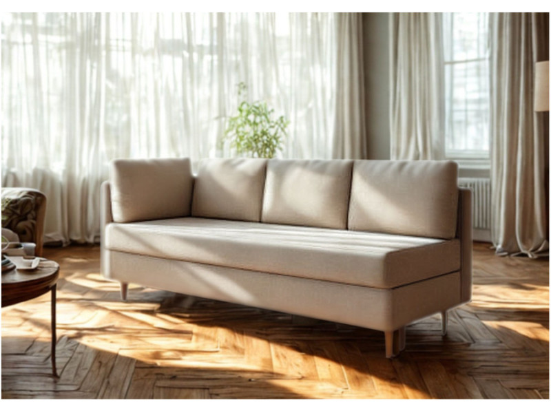 Lewa sofa skandynawska z funkcją spania PRATO
