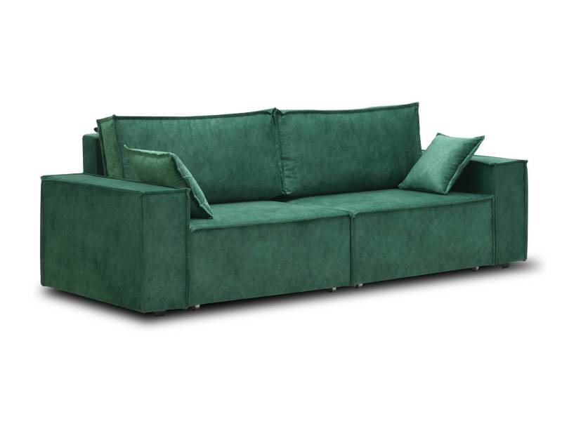 Mała kanapa w stylu loft zielona