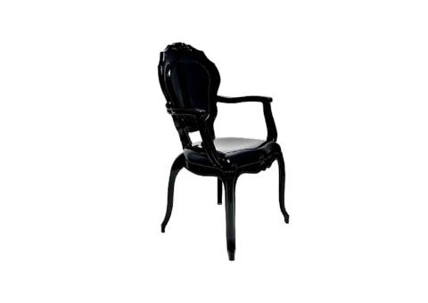 Krzesło glamour do jadalni czarne