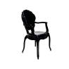 Krzesło glamour do jadalni czarne