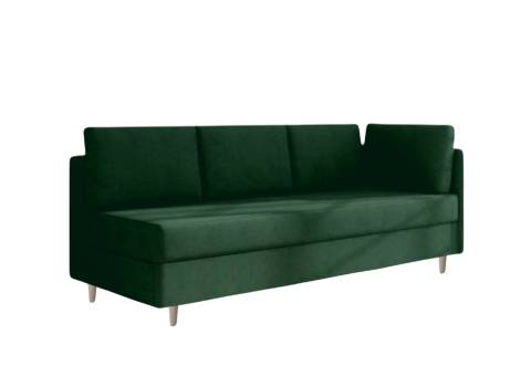Zielona sofa w stylu skandynawskim