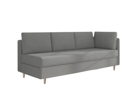Szara sofa w stylu skandynawskim