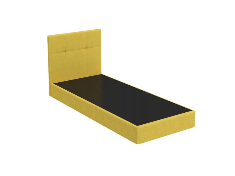 Żółte pojedyncze łóżko kontynentalne