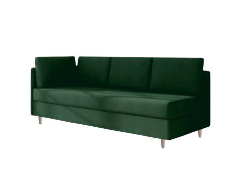 Zielona sofa w stylu skandynawskim