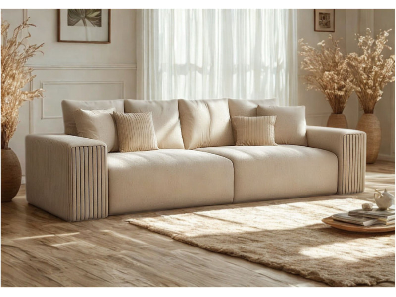 Duża elegancka sofa rozkładana PAS
