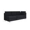 Czarna sofa w stylu skandynawskim