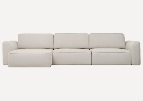 Lewy designerski narożnik rozkładany w stylu loft KOMA
