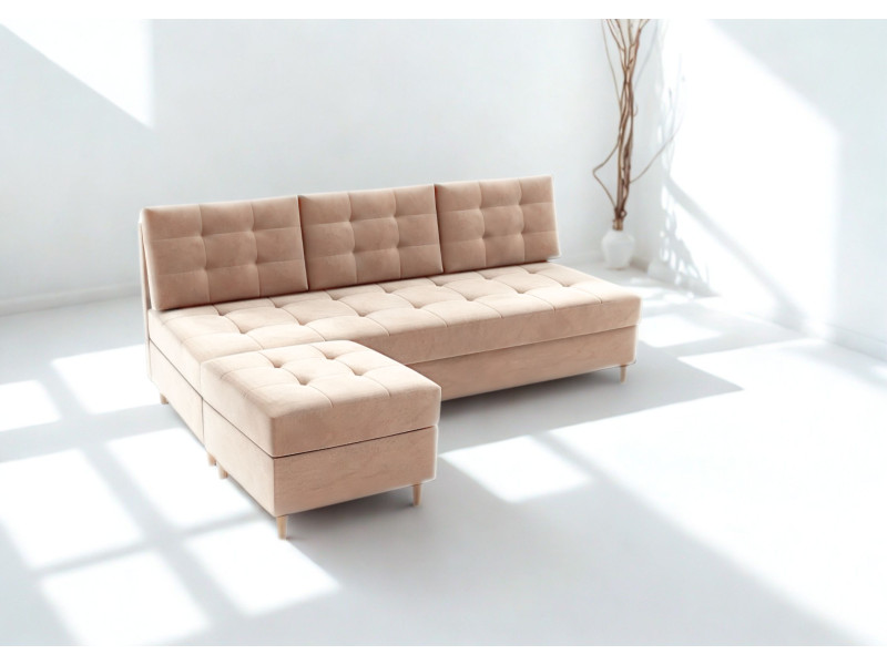 Zestaw sofa rozkładana z pufą Pero 190cm Sofonarożnik 190cm