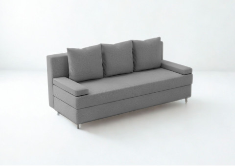 Mała sofa rozkładana na metalowych nogach HELIOS
