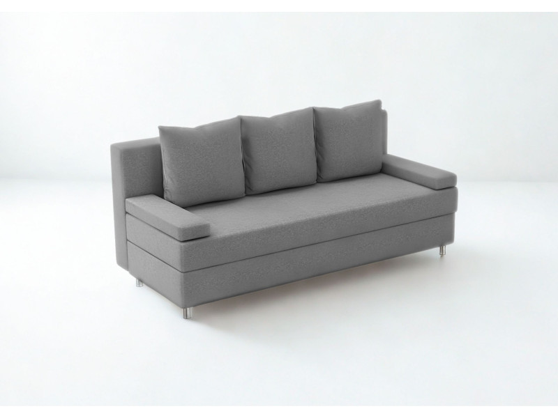 Mała sofa rozkładana na metalowych nogach HELIOS