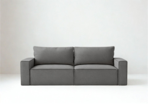 Mała modułowa sofa w stylu loft rozkładana SENS 2 szew angielski