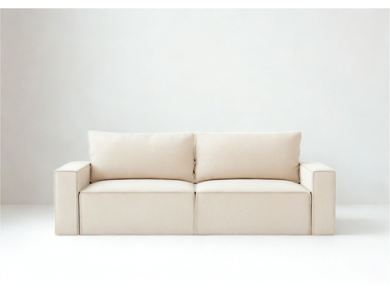 Mała loftowa sofa rozkładana SENS 2 szew angielski