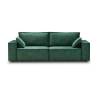 Sofa z przeszyciami zielona