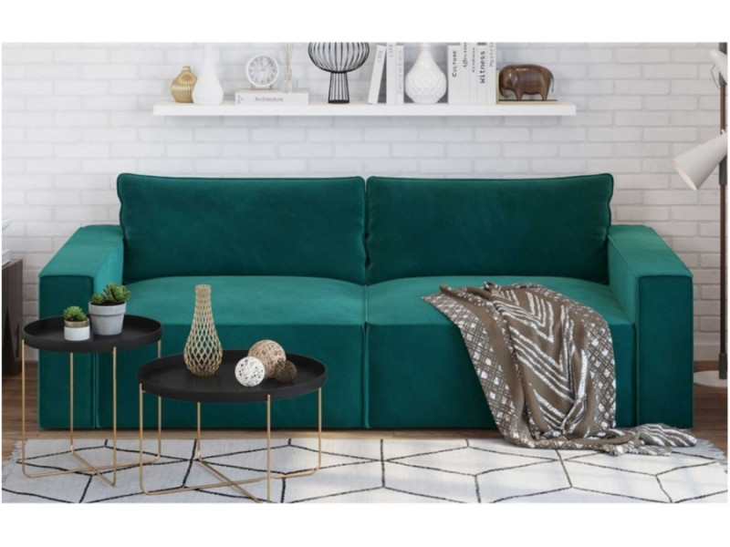 Mała loftowa sofa rozkładana SENS 2 szew angielski