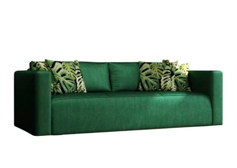 Zielona klasyczna sofa
