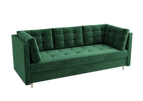 Zielona skandynawska sofa pikowana