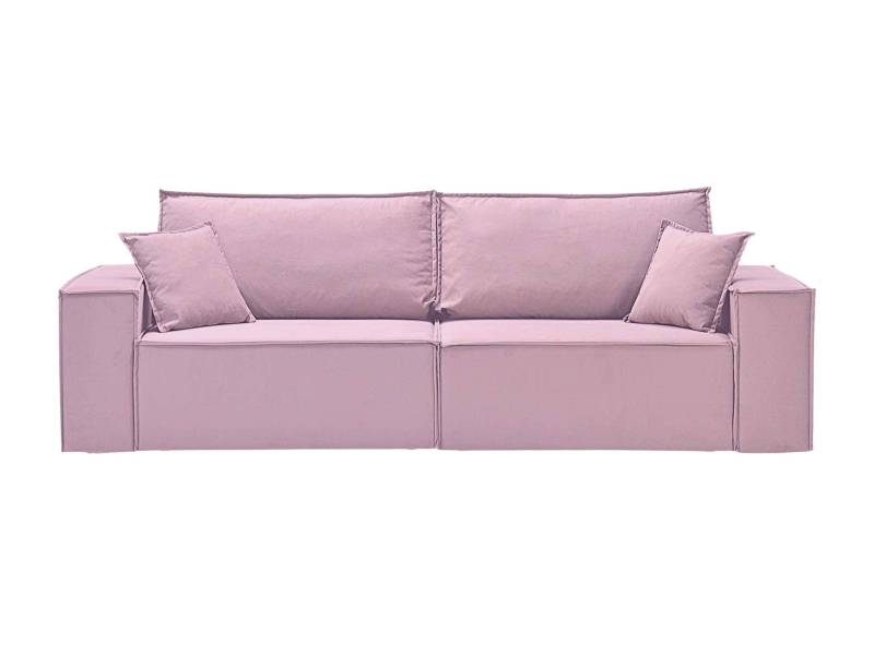 Sofa z szwem zewnętrznym różowa