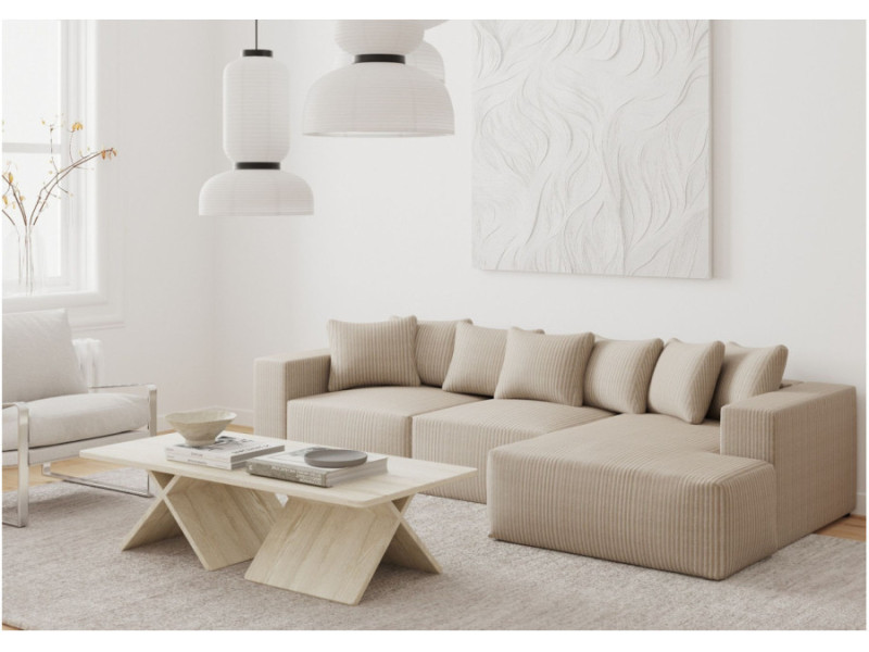 Prawy narożnik w stylu loft rozkładany ZEN