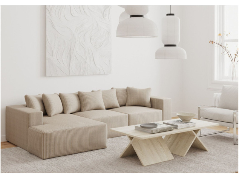 Lewy narożnik w stylu loft rozkładany ZEN