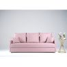 Mała sofa do salonu z funkcją spania różowa