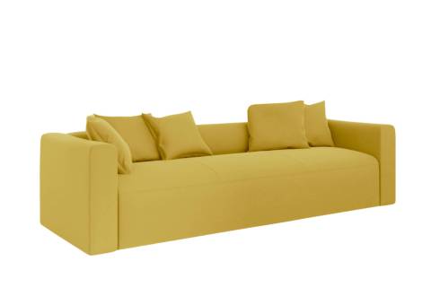 Elegancka sofa w kolorze żółtym