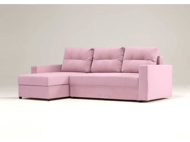 Różowa rogówka z pikowanymi poduszkami