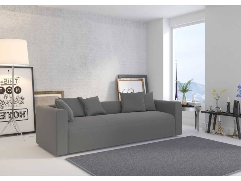 Elegancka sofa w kolorze szarym
